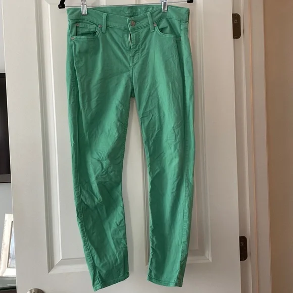 Green Ankle Skinny Jeans - 7FAM - Picture 1 of 5